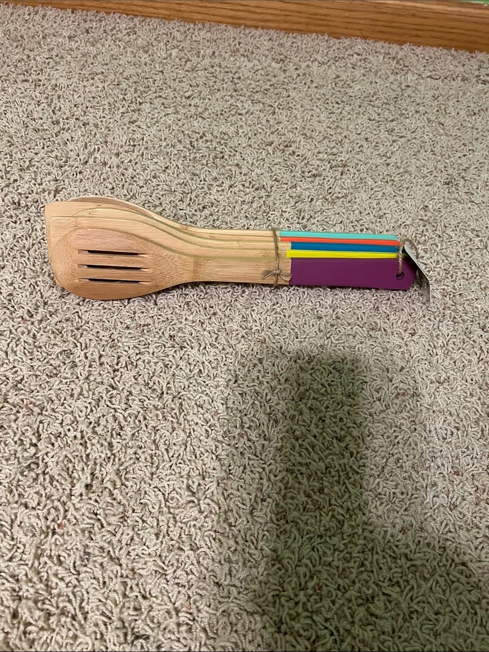 Set of 5 Bamboo Utensils New